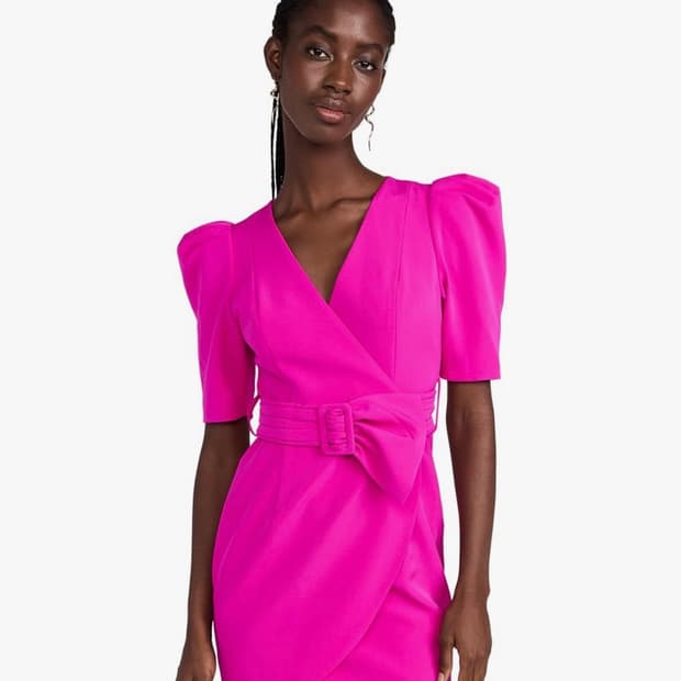 새상품 컨디션 Black Halo 핫핑크 랩 원피스2(55사이즈)made