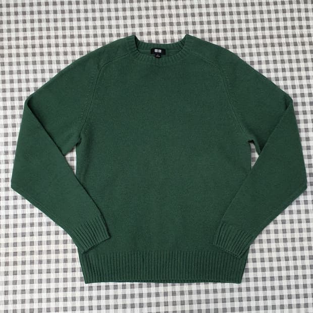 유니클로 울100 긴소매 니트 남자95