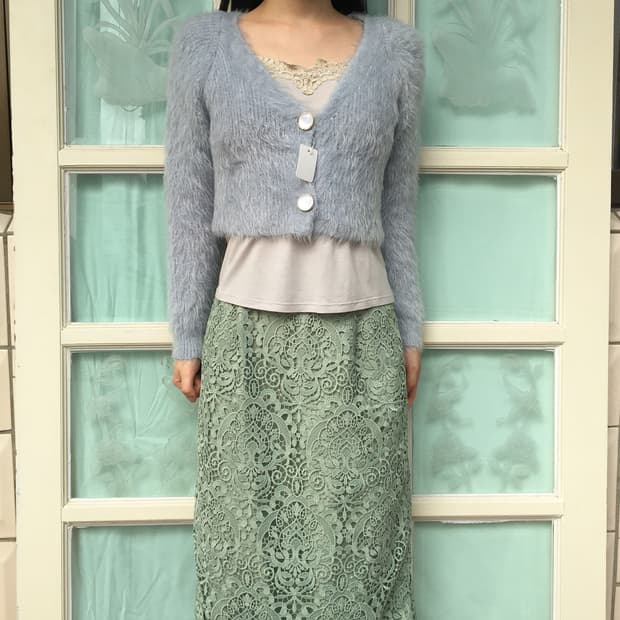 Fluffy knit cardigan