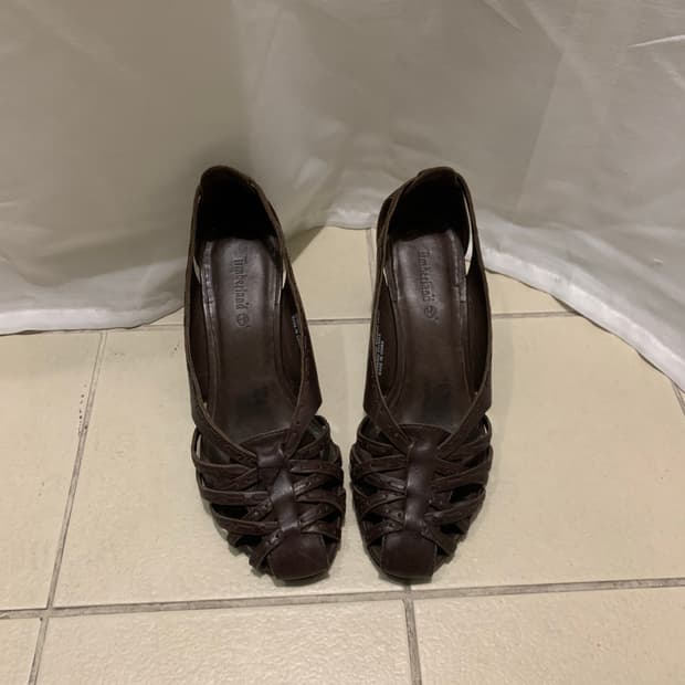 Timberland leather wedge heel