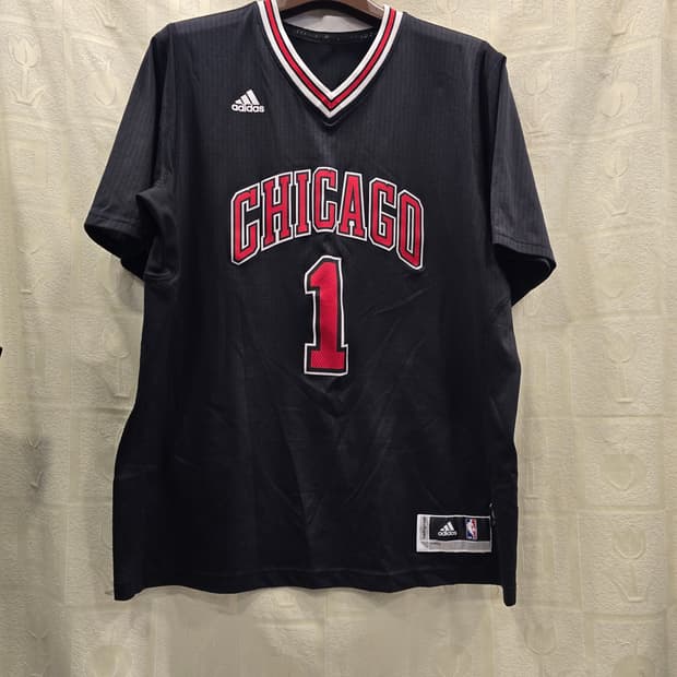 아디다스 시카고 불스 데릭 로즈 농구져지 유니폼 110