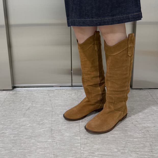 Margaret Howell suede long boot