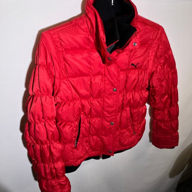 S)푸마 여성 퀄팅 덕다운 패딩 점퍼