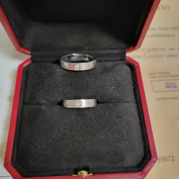 작성중 까르띠에 18k 다이아 반지 