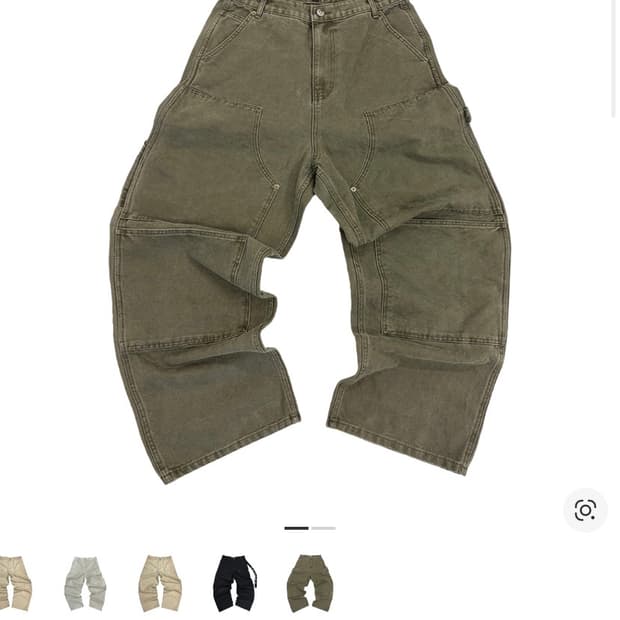 아오이로 커티드 더블니 팬츠 올리브 3