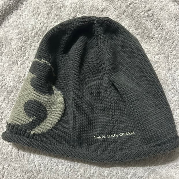 산산기어 로고 비니 차콜