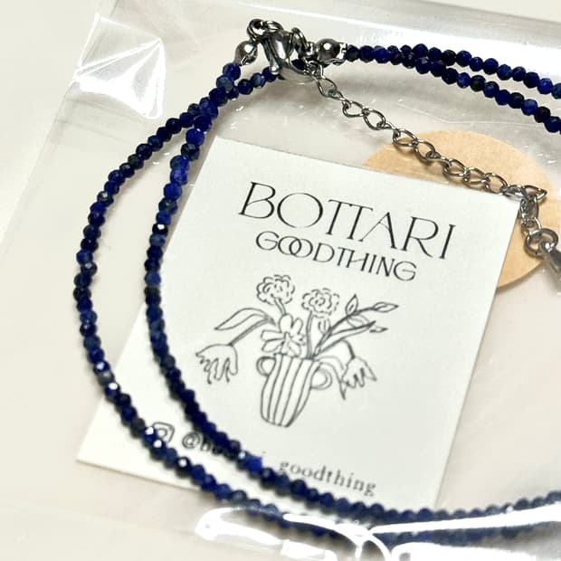 (핸드메이드) 천연석 라피스라줄리 원석목걸이