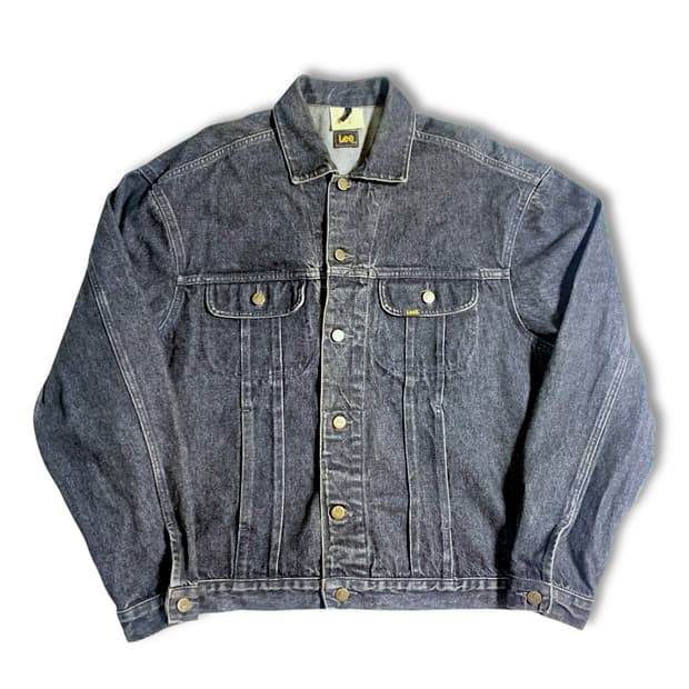 [L] 80s Lee denim black jacket