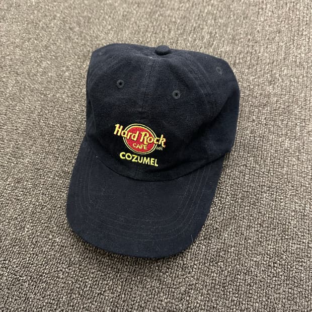 하드락 빈티지 자수 블랙 볼캡