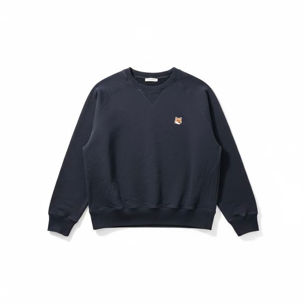 메종키츠네 폭스 패치 네이비 맨투맨