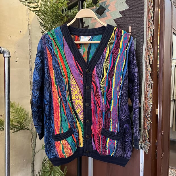 쿠지 멀티 컬러 케이블 니트 가디건 #csz572