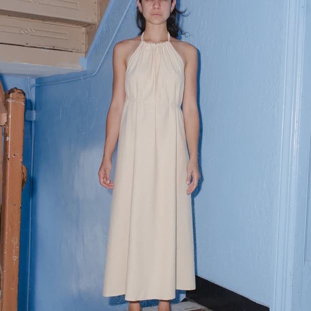 Dour Silk Apron Dress