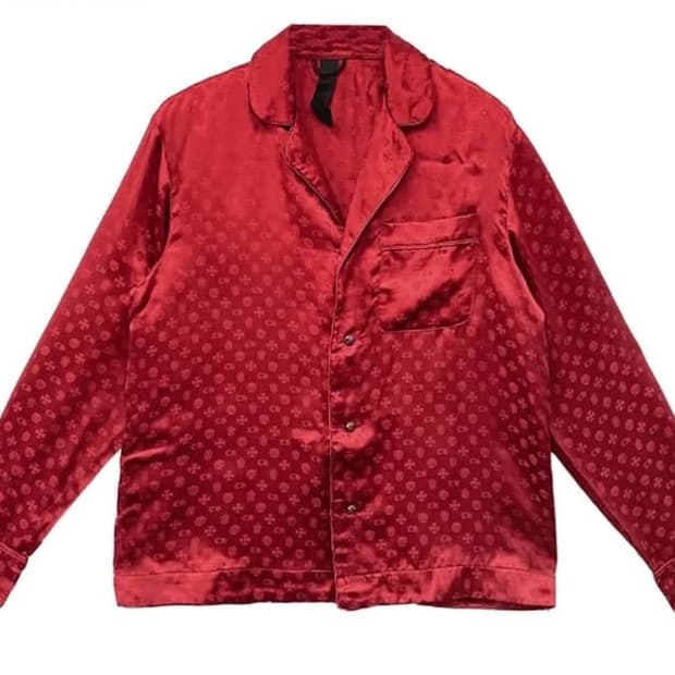 Chrome Hearts Cross Print Silk Pajama Sh
