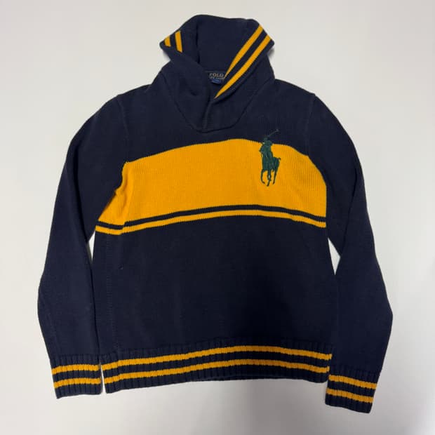 여성 폴로랄프로렌 빅 포니 숄카라 코튼 니트 S 키즈