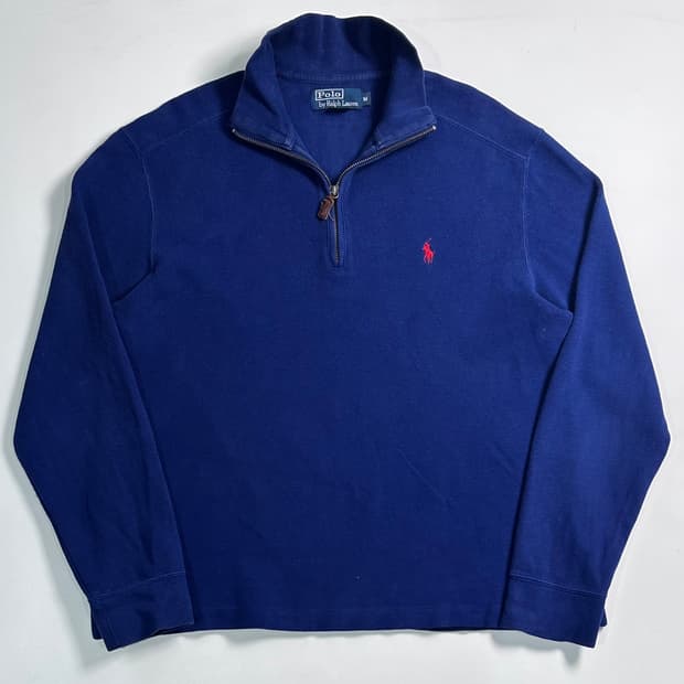폴로 랄프로렌 블루 반집업  