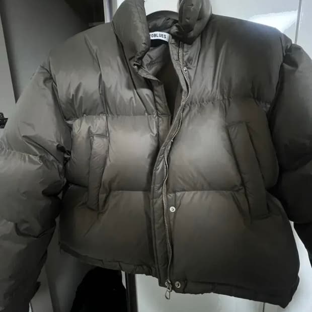 엔조블루스 숏패딩 브라운