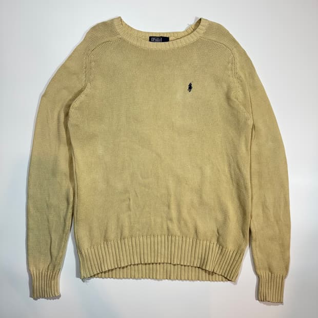 폴로 랄프로렌 옐로우 코튼 니트