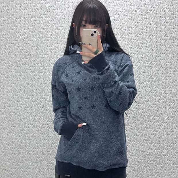 푸부 FUBU 스트릿 펑크 슈팅스타 별패턴 후드티 L C10294