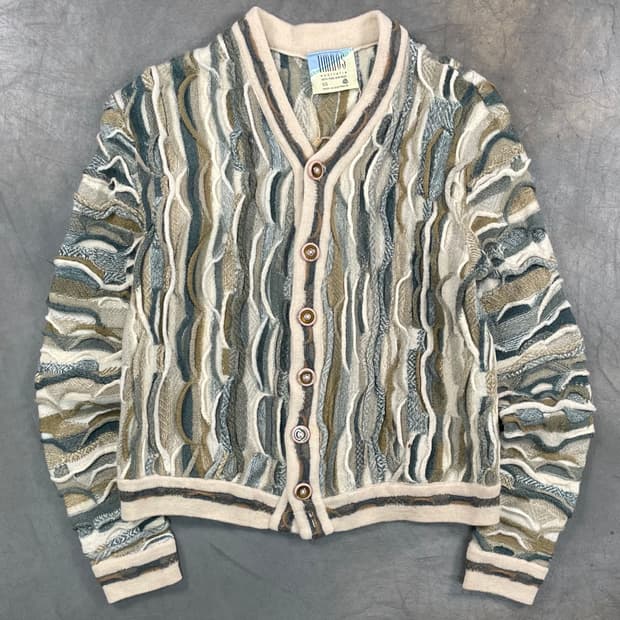 빈티지 케이블 니트 가디건