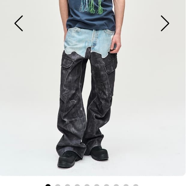 앤더슨벨 Faux-Denim Scratch leather printed