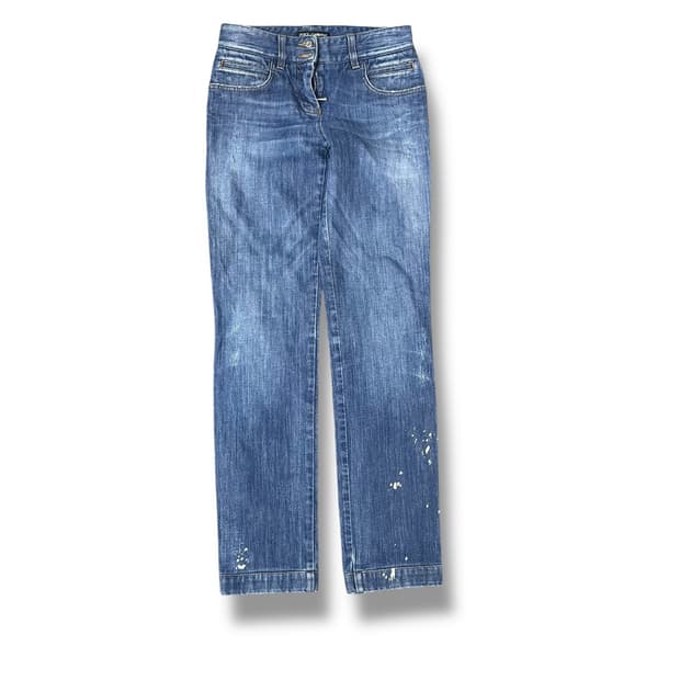 (36) 돌체앤가바나 페인팅 워싱 슬림핏 데님 팬츠