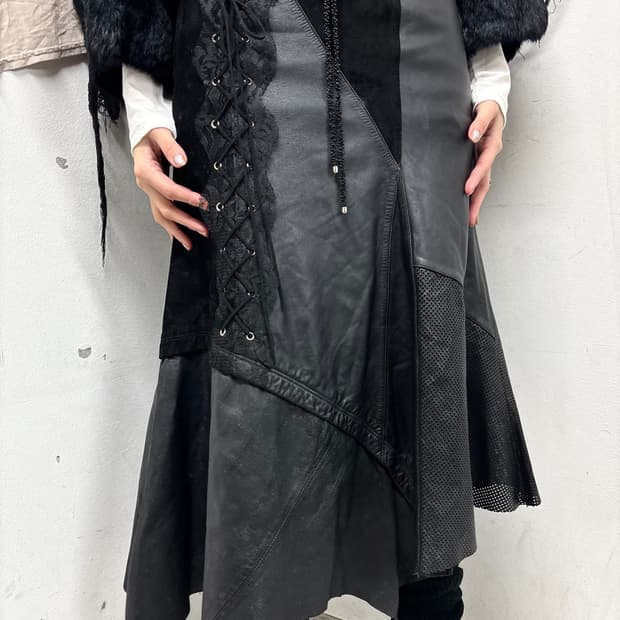 [DOHO] Sheep Leather Lace-Up aesthetic S