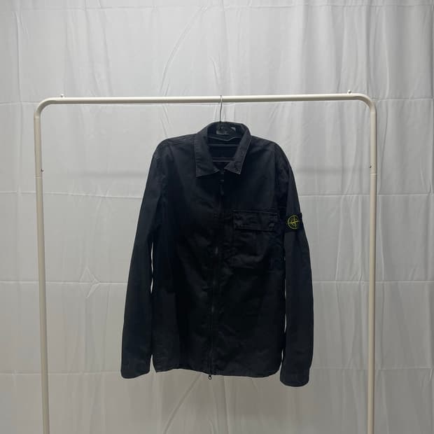 스톤아일랜드 올드이펙트 오버셔츠 자켓 블랙 [L]