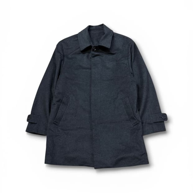 YSL 입생로랑 딥그레이 발마칸 코트 