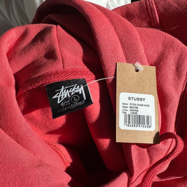 스투시 괌 레드 후드 급처