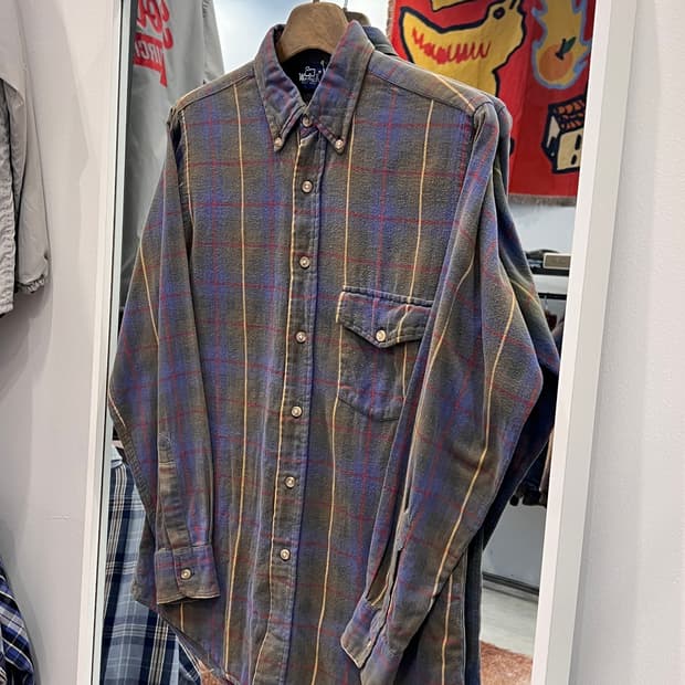 80s Woolrich 울리치 빈티지 코튼 플란넬 체크 셔츠