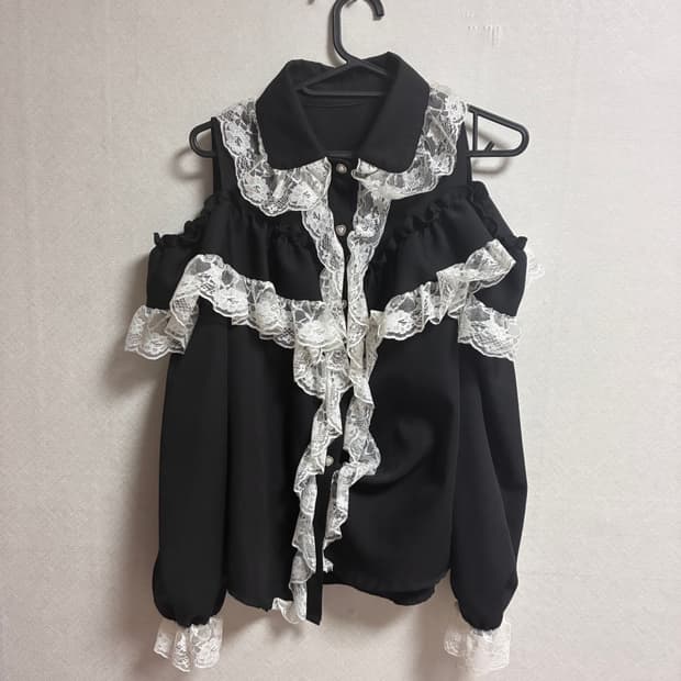 고스로리 양지뢰 보세 블라우스