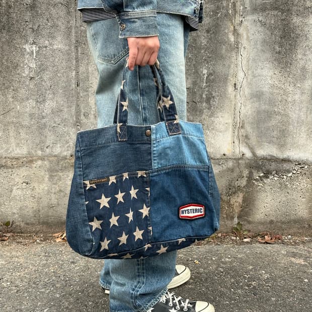 히스테릭글래머 빈티지 데님 토트백 숄더백 가방