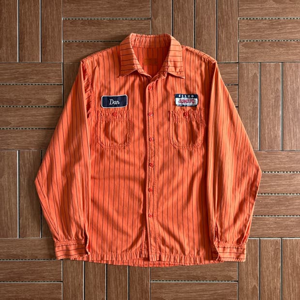 Corisco striped patch cotton shirts