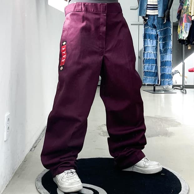 디키즈 874 데드스탁 버건디 와이드 워크 팬츠