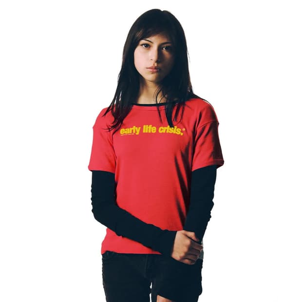 erl X)넷스펜드 early life crisis 머천다이즈 티셔츠 L