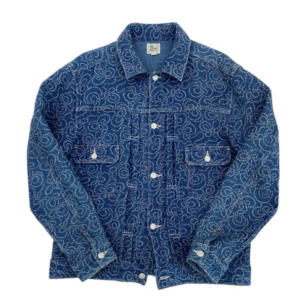 calee 타입2 더블 자카드 데님 자켓