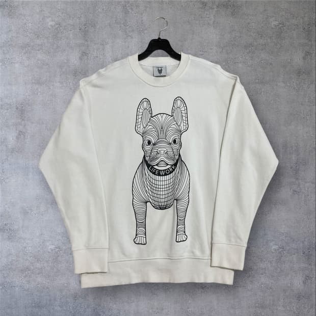 라이프워크 빅로고 화이트 맨투맨