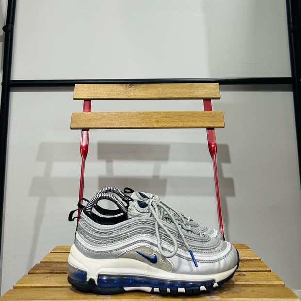 225) 나이키 운동화 여성 여자 신발 에어맥스 97 실버 블루