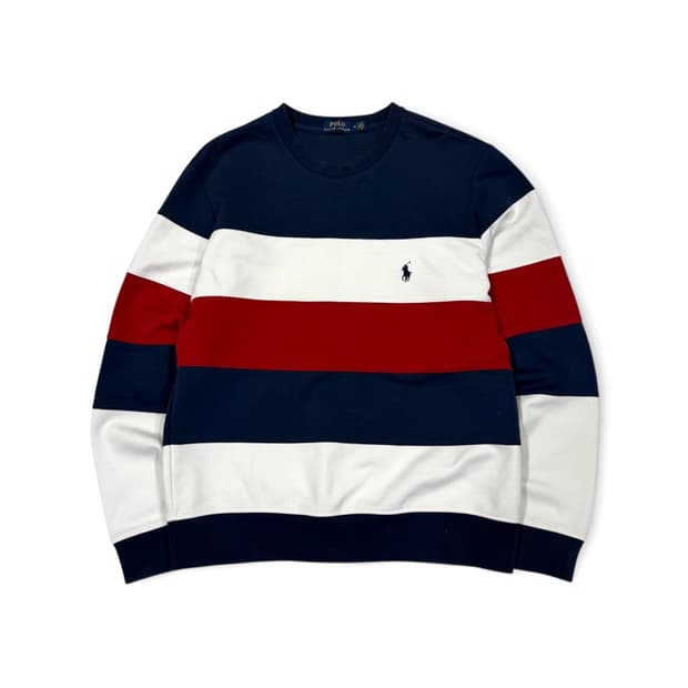폴로 랄프로렌 스트라이프 배색 스웻셔츠