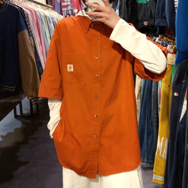 [IM] Carhartt 칼하트 반팔 셔츠  오렌지