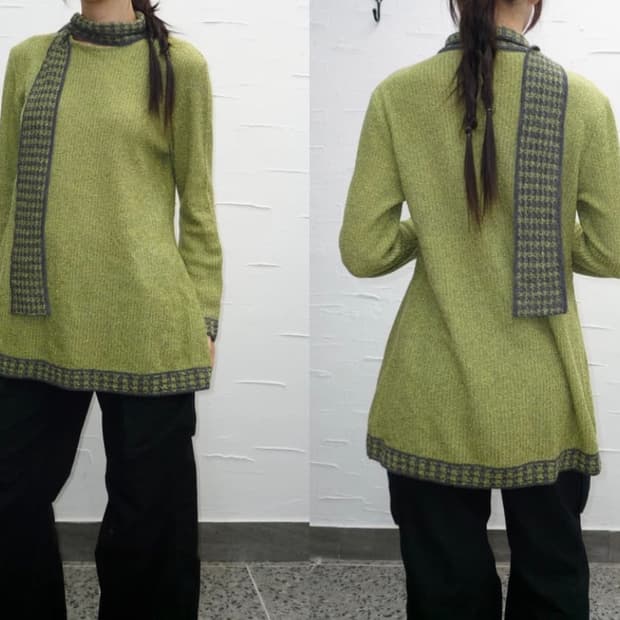 빈티지 스카프 니트