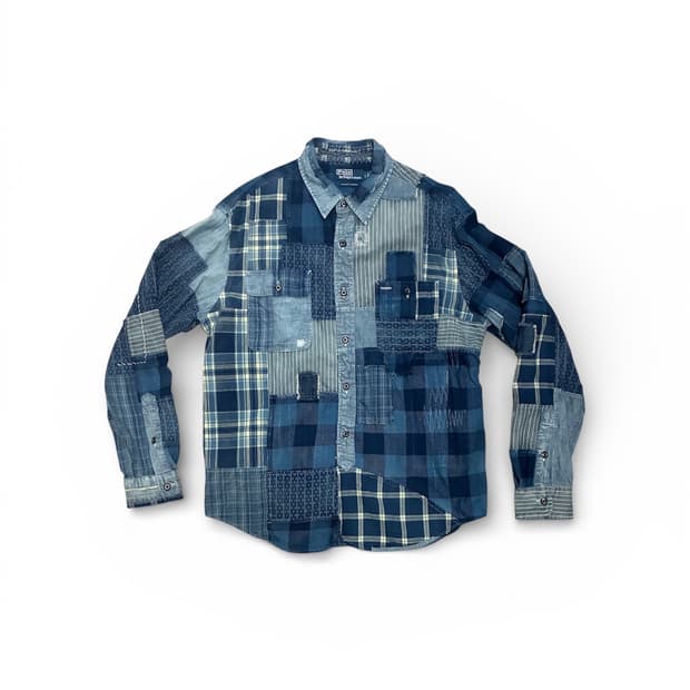 [새상품] 폴로랄프로렌 클래식핏 인디고 패치워크 워크셔츠 100/L