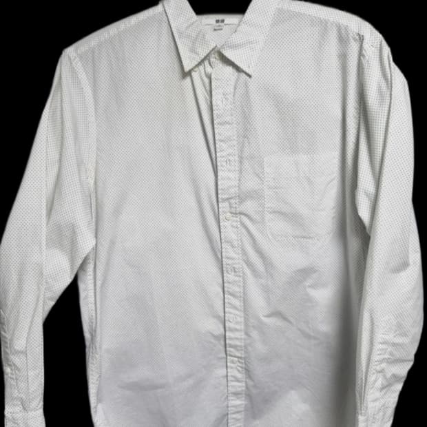 유니클로 땡땡이 도트 셔츠 XL 105
