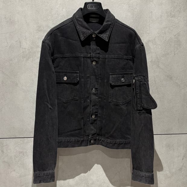 48/디올 흑청 데님 자켓