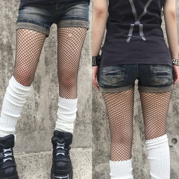 Washed denim short pants 
