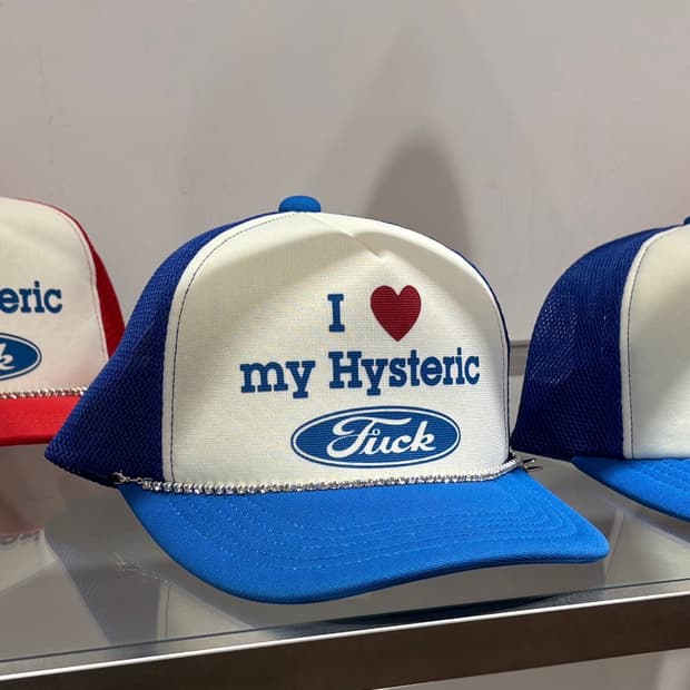 히스테릭 글래머 마이 히스테릭 메쉬 캡 블루