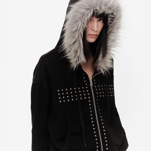 (미착용)2000아카이브스 퍼후드집업 fur hoodie zip up