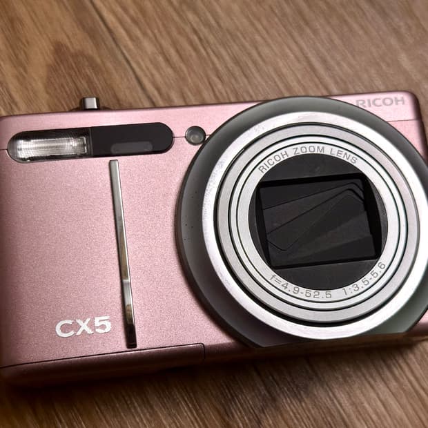리코 Ricoh CX5 핑크 빈티지 디카 카메라