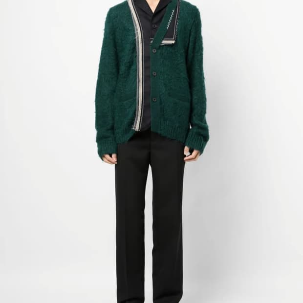 Kolor 패치워크 디자인 브러시드 가디건