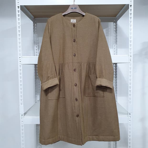 일본 빈티지 사만사모스 린넨 혼방 누빔 원피스 레이어드 재킷 모리걸